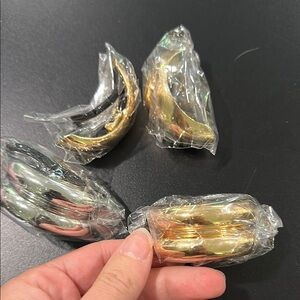 Gold and Silver Hair Clips Set of 4